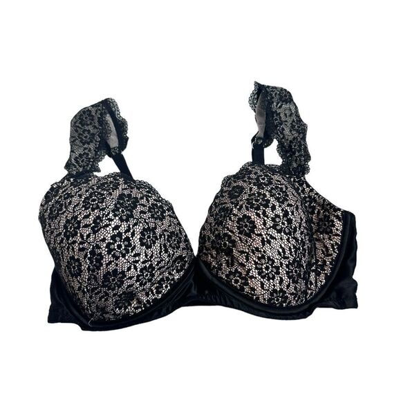 Victoria’s Secret dream angels black lace push up bra size 34DD - Picture 2 of 12